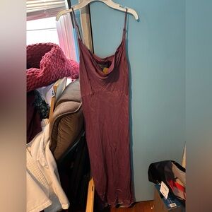 Anthropologie Mauve Slip Dress